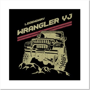 Jeep Wrangler YJ Jeep car trailcat Posters and Art